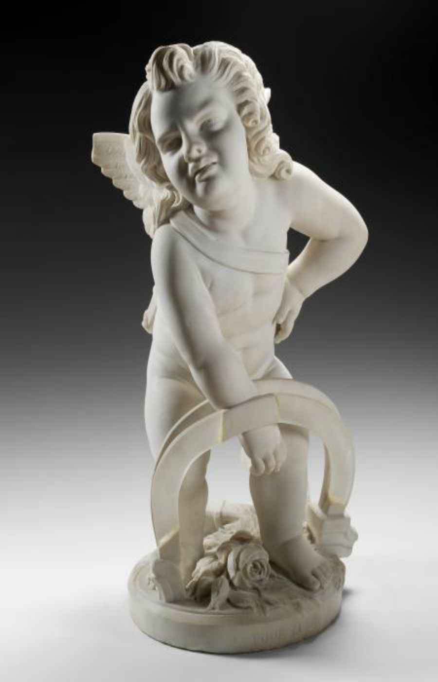 Edmonia Lewis, Pobre Cupido , modelada ca. 1872, tallado en 1876, mármol, Smithsonian American Art Museum, regalo de Alfred T. Morris, Sr., 1984.