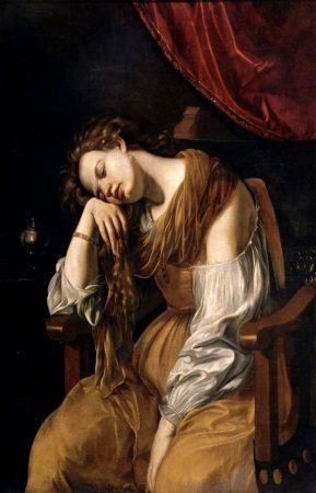 Artemisia Gentileschi. María Magdalena como Melancolía (Sala del Tesoro, catedral de Sevilla, España).